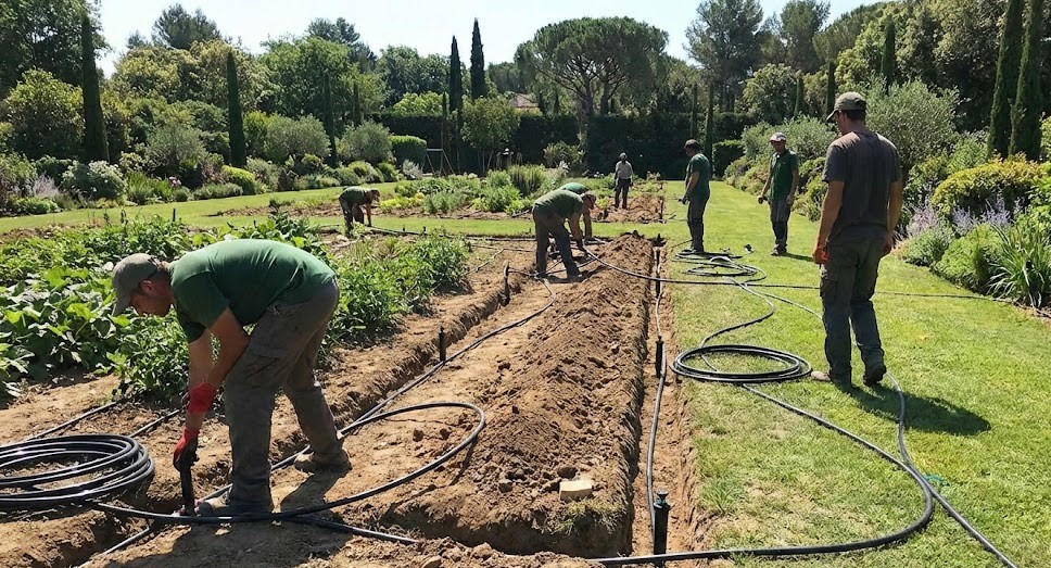 Bevattningssystem installation