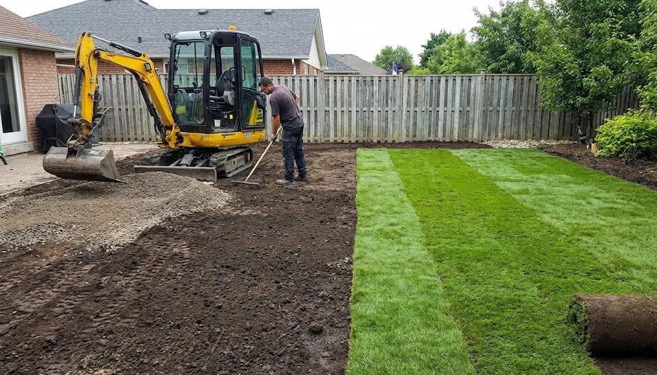 Markberedning och ny gräsmatta